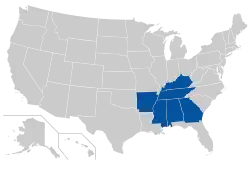 Location of teams in