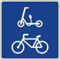 S-38 Path reserved for cycles and electric scooters