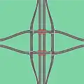 Split diamond interchange