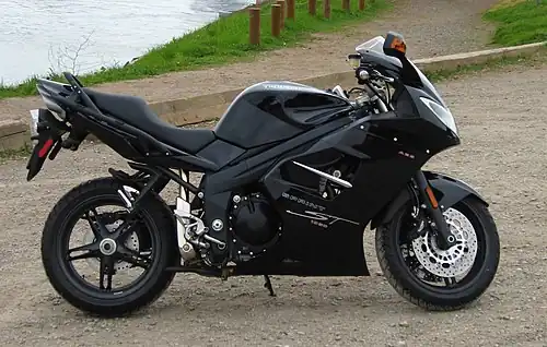 Triumph Sprint ST with single-sided swingarm.