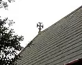 Bell gable cross now on chancel roof