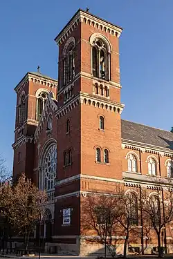 A view of St. Joseph Church, Chicago. Molitor built this church mostly in the Baroque style.