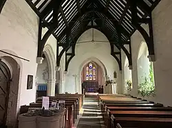 A stone-built church with a square tower