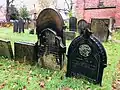 Ornate Victorian graves in the churchyard