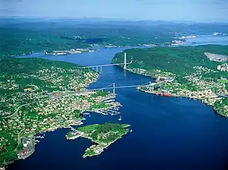 Stathelle on the left