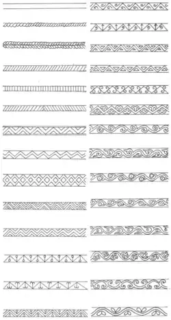 Some basic decorative reliefs found on stećaks.