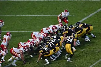 Pittsburgh approaches the Chiefs' goal line