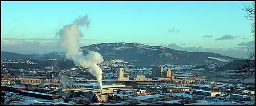 The town seen from the west