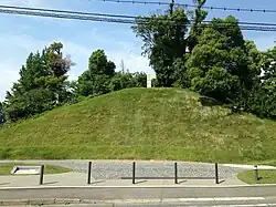 Cross-section of earthwork