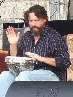 Gorman performing with The Black Crowes at the 2008 Newport Folk Festival
