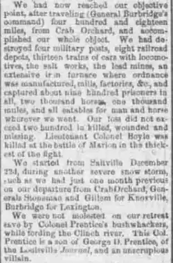 portion of a newspaper article