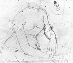 Study for a Portrait of Madame de Senonnes, graphite on paper, 1813–14