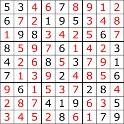 The previous puzzle, showing its solution.