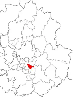 Map of Gyeonggi highlighting Suji District.