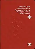 The cover of a Swiss passport from 2006
