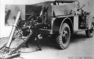 T5E1 4.2inch mortar carrier variant of the M3 Scout Car