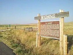 Entrance to TA Ranch on Wyoming Highway 196