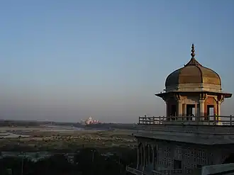 Taj Mahal from Agra fort