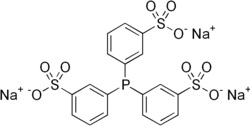 3,3′,3′′-Phosphanetriyltris(benzenesulfonic acid) trisodium salt is a derivative of the parent phosphine.