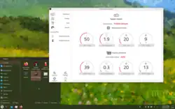 Screenshot of Tuxedo OS 2 and the Tuxedo Control Center