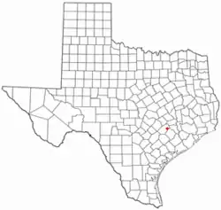 Location of Fayetteville in Texas
