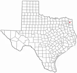 Location of Marietta, Texas