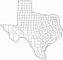 Location of Texline, Texas