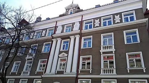 Tallinn Stalinist building on Kentmanni Street (1956)