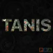 In blocky capital letters, the word 'TANIS' is presented against an almost black background. In small orange, blue, and green squares in the bottom righthand corner are, respectively, the letters P, R, and A.