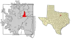 Location of Hurst in Tarrant County, Texas