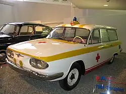 An estate car version was also proposed, primarily to serve as an ambulance. This one never saw production either; only the T 613 successor ambulance which entered service decades later.