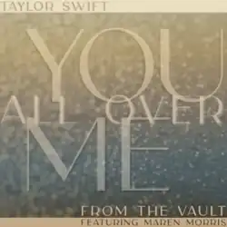 Digital edition cover of "You All Over Me" showing the song's title amidst a simple colored background