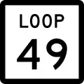 State Highway Loop 49 marker