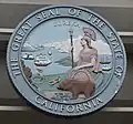 The very large seal at the CPUC building in San Francisco