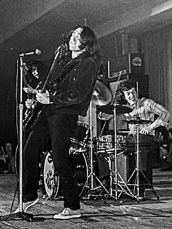 Taste performing in 1970 in Germany. Left to right: Richard McCracken, Rory Gallagher, John Wilson