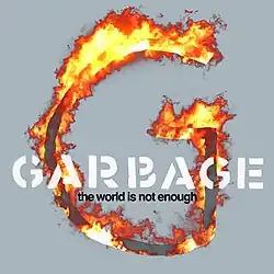 The digital single cover depicts a burning letter "G" against a gray background. The band name is displayed in white and all uppercase, while the song title is in black and all lowercase.