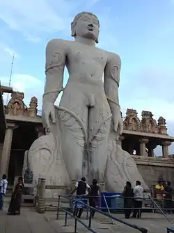 Gommateshvara Bahubali, c. 978–993 AD, 57 feet (17&nbsp;m) high