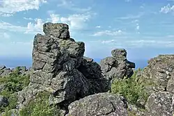 Buttes on the top of the mountain
