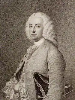 portrait engraving of man in a wig