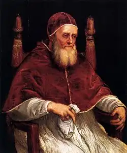 Titian Portrait of Pope Julius II. 99 × 82&nbsp;cm.