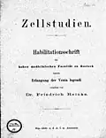 Title page of Friedrich Reinke's Postdoctoral Qualification Document