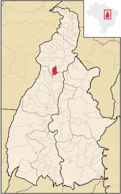 Location in Tocantins state
