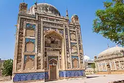 The largest structure in the tomb complex contains the grave of Mir Karam Ali Khan