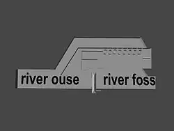Top view of Foss river barrier