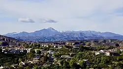 Northeastern face as viewed from Santa Clarita.