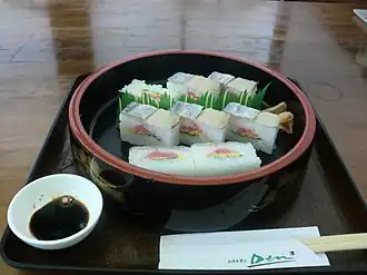 Japanese oshizushi with hairtail