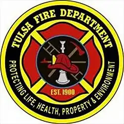 The logo of the Tulsa Fire Department