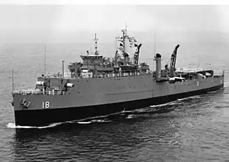 USS Colonial (LSD-18) underway circa 1970