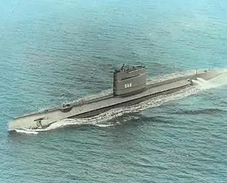 USS Trout (SS-566), ca. 1969.