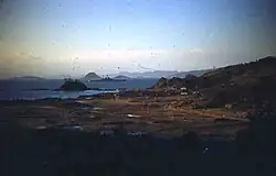 USS&nbsp;Wisconsin seen from Ryodo, January 1952